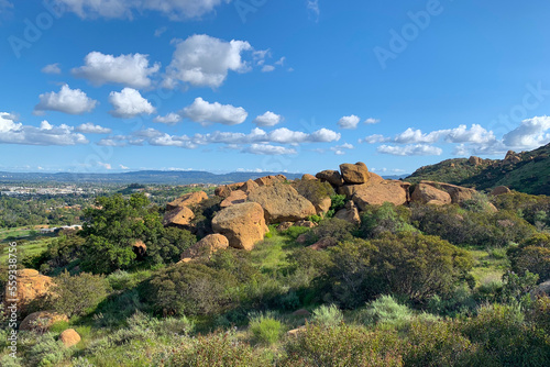 Sandstone Rocks in Santa Susana Pass, Chatsworth, California  photo