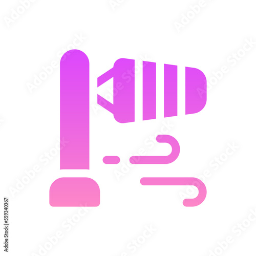 windsock flat gradient icon