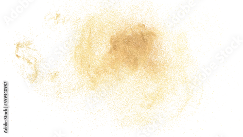 Obraz 3D rendering of scattered sand granules or dirt on transparent background