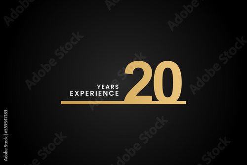 20 Years experience or Best 20 Years experienced vector illustration. Logos 20 years experience. Suitable for marketing logos related to 20 years of experience in the business or industry.