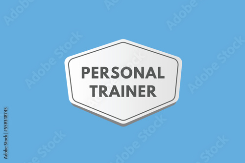 personal trainer text Button. personal trainer Sign Icon Label Sticker Web Buttons