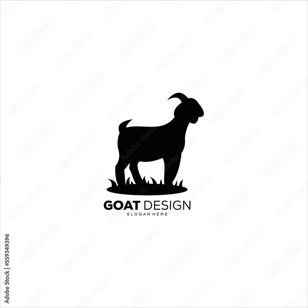 Goat design logo silhouette