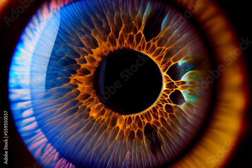 Macro view of a human eye iris Illustration