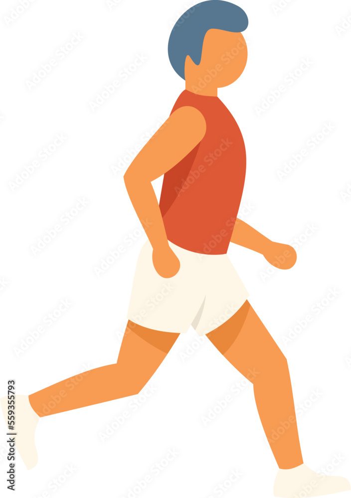 Running person icon flat vector. Active gym. Workout athlete isolated Running person icon flat vector. Active gym. Workout athlete isolated