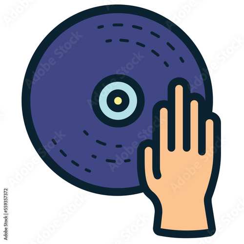 disc jockey illustration