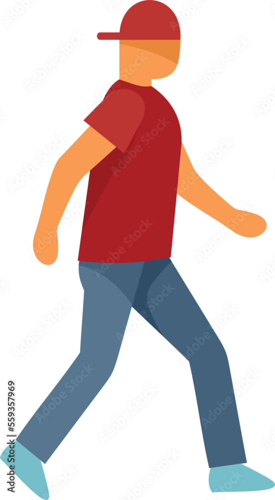 Healthy walking icon flat vector. Active gym. Sport exercise isolated Healthy walking icon flat vector. Active gym. Sport exercise isolated