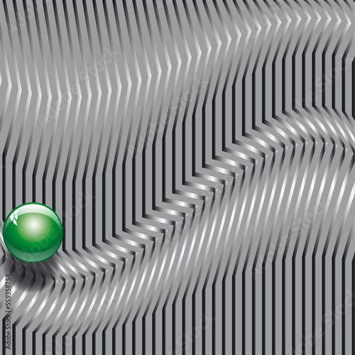 Streifenlayout Kugel grün