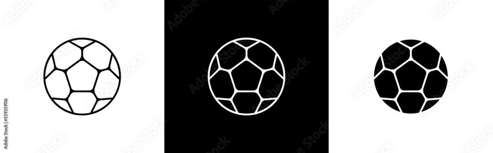 Obraz premium Soccer ball icon. football simple black style, symbol signs vector illustration.