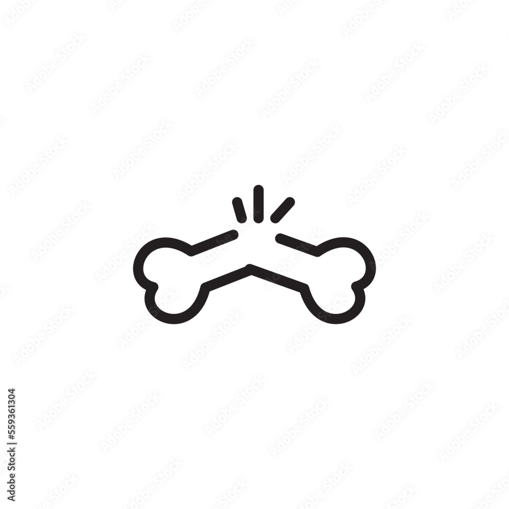 Bone icon vector logo design template Bone icon vector logo design template