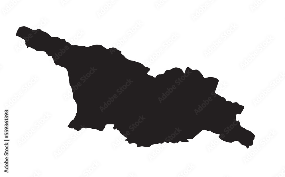 Georgia Country Silhouette Map