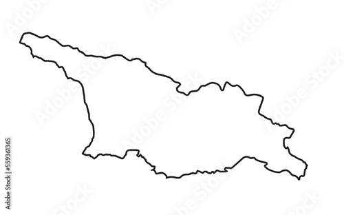 Georgia Country Outline Silhouette Map