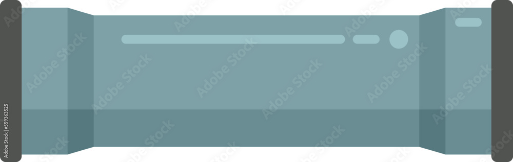 Line pipe icon flat vector. Metal tube. Drain system isolated Line pipe icon flat vector. Metal tube. Drain system isolated
