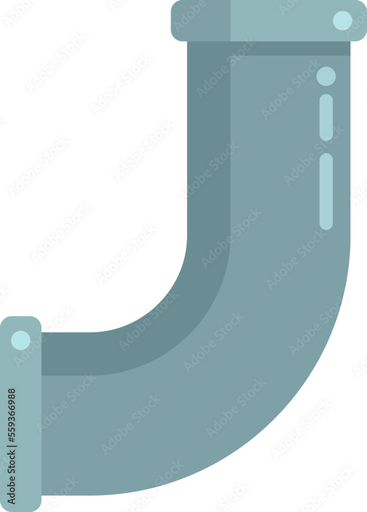 Conduit pipe icon flat vector. Water plumbing. Steel system isolated Conduit pipe icon flat vector. Water plumbing. Steel system isolated