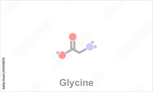 Simplified formula icon of the amino acid glycine.