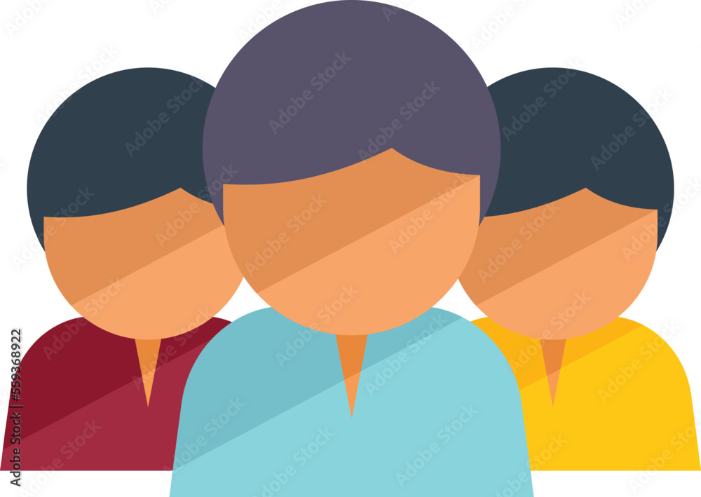 Customer database icon flat vector. Crm data. Platform access isolated Customer database icon flat vector. Crm data. Platform access isolated