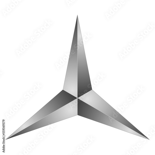 3d star on a white background