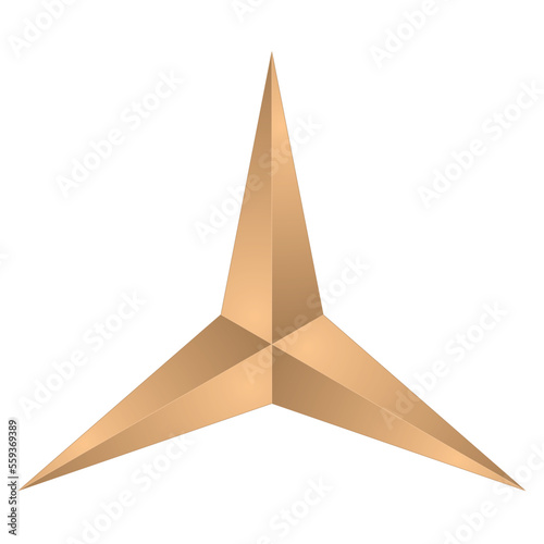 3d star on a white background