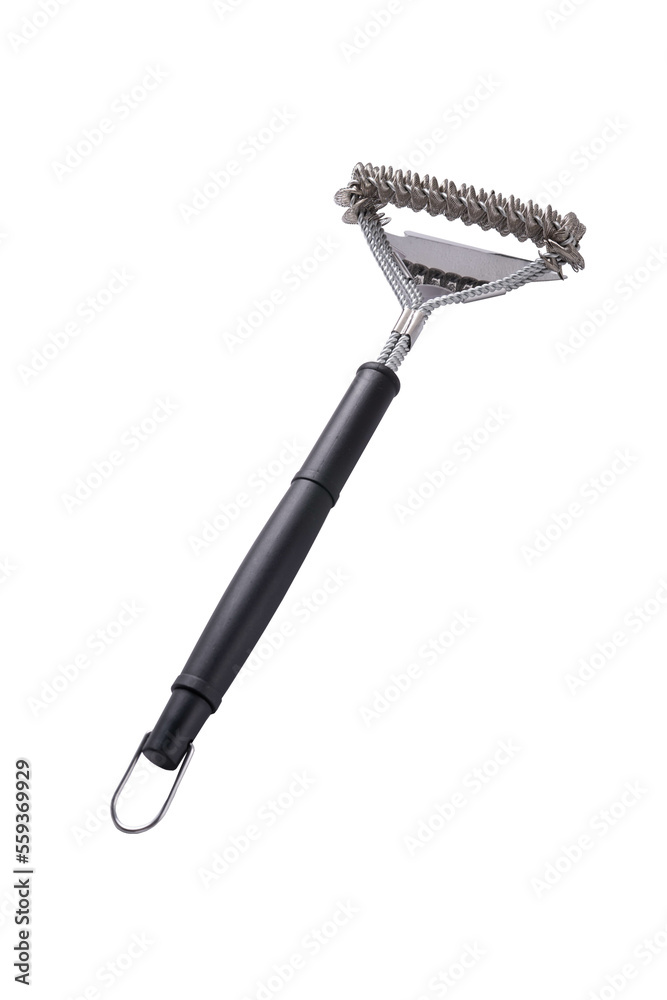 Naklejka premium metal brush with scraper 