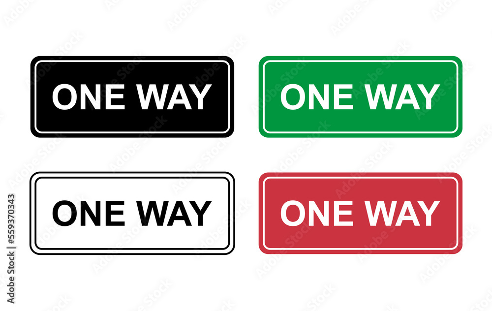Set of One way caution icon, safety health button, covid virus warning vector illustration Set of One way caution icon, safety health button, covid virus warning vector illustration