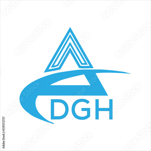 DGH letter logo. DGH blue image on white background. DGH Monogram logo design for entrepreneur and business. DGH best icon.
 photo