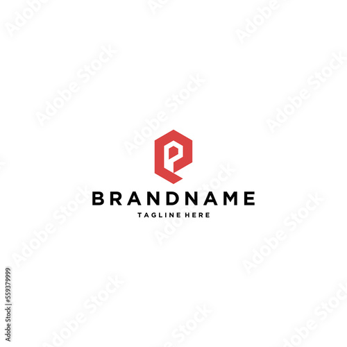 Letter P logo design template