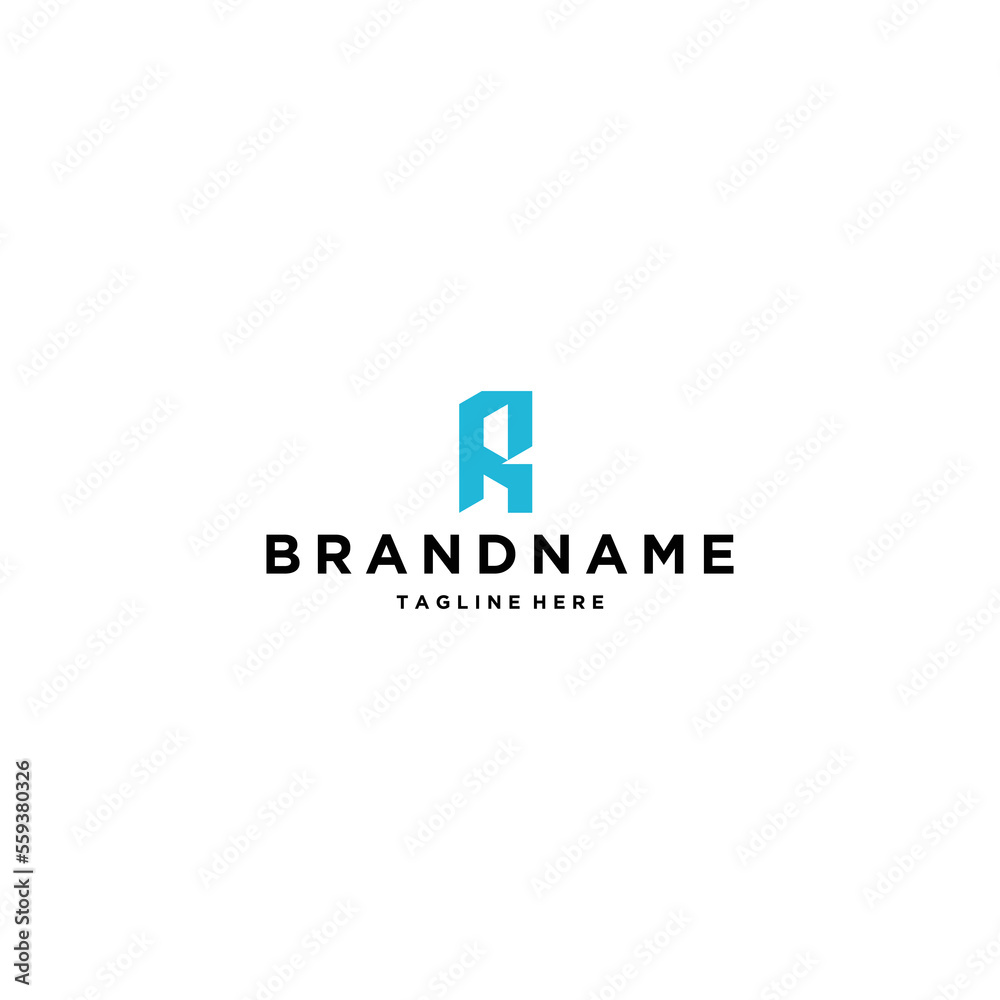 Letter R logo design template
