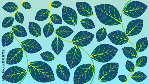 seamless pattern with green leaves © Erwin