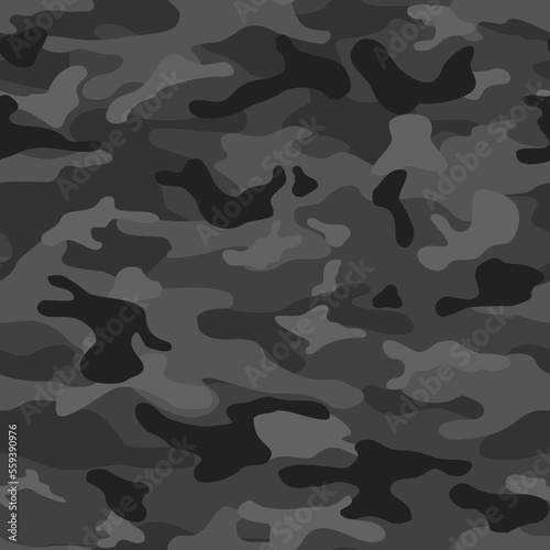 Seamless camouflage pattern winter modern. Abstract background of spots. Print on fabric and clothing. Vector illustration