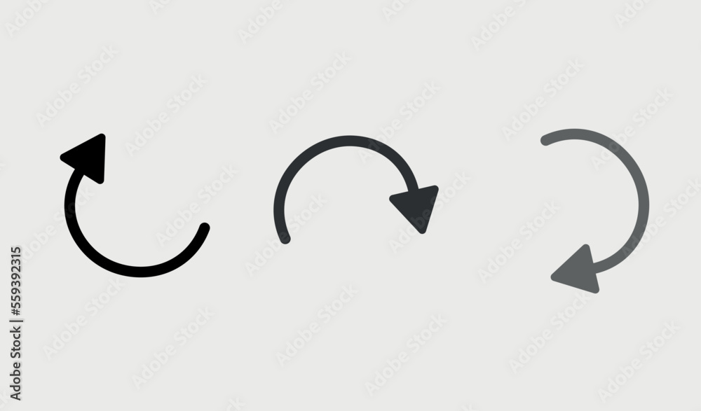 Arrow recycling vector icon set Arrow recycling vector icon set