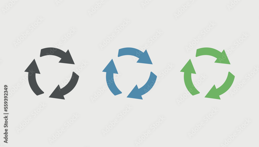 Obraz premium Round arrow vector icon set