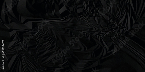 Black paper texture . Dark black wrinkled paper texture. Black crumpled paper texture . black crumpled and top view textures can be used for background of text or any contents .