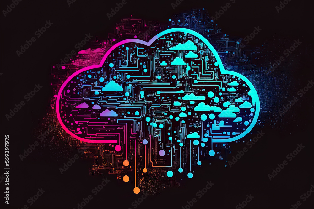 symbol icon for the cloud. Generative AI