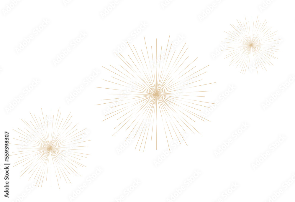 Naklejka premium gold Fireworks