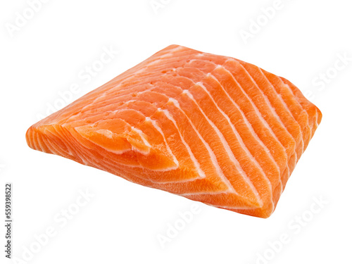 Salmon filet isolated on transparent background PNG cut out photo