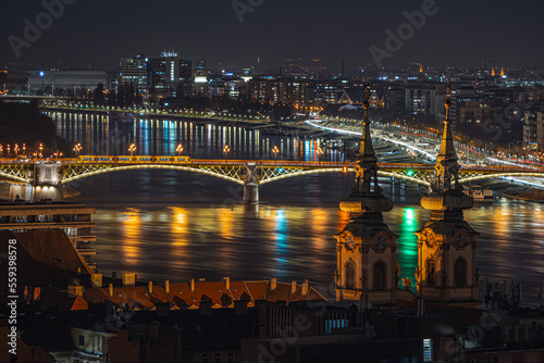 Lights about the Budapest night