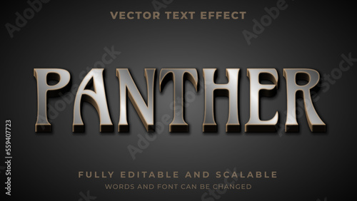 black panter super heroes 3d editable text effect