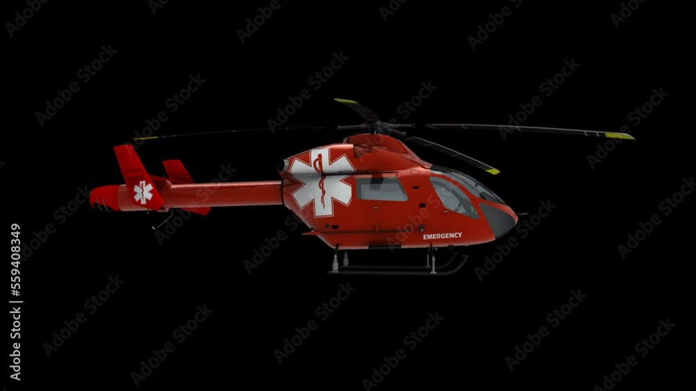Emergency Rescue Helicopter Alpha Video 3D Animation Emergency Rescue Helicopter Alpha Video 3D Animation