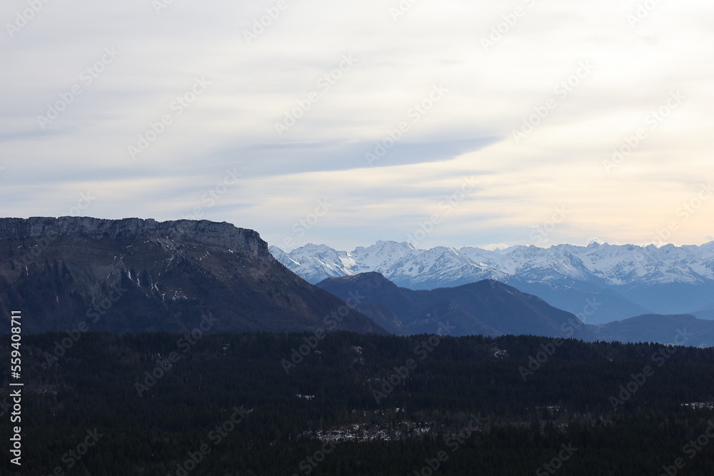 Obraz premium mountains and clouds