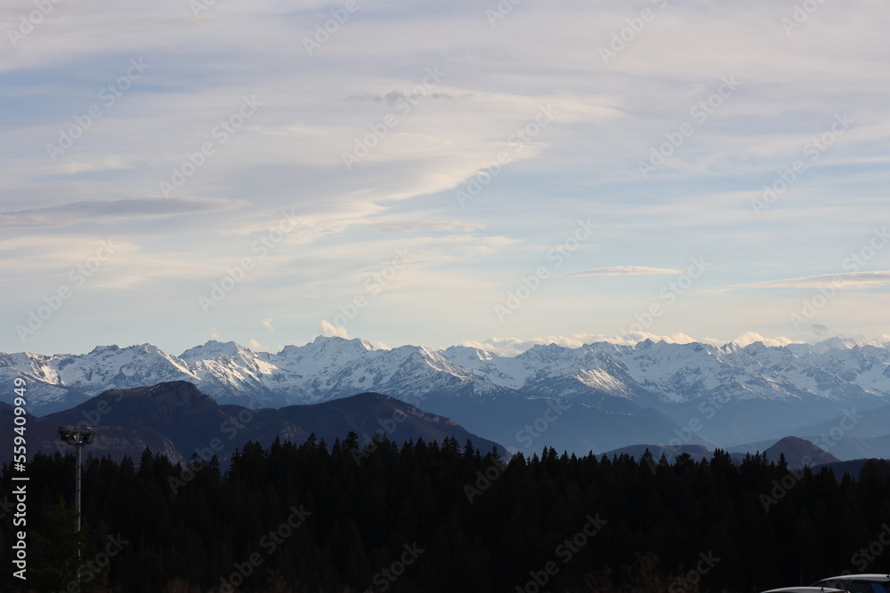 snow covered mountains