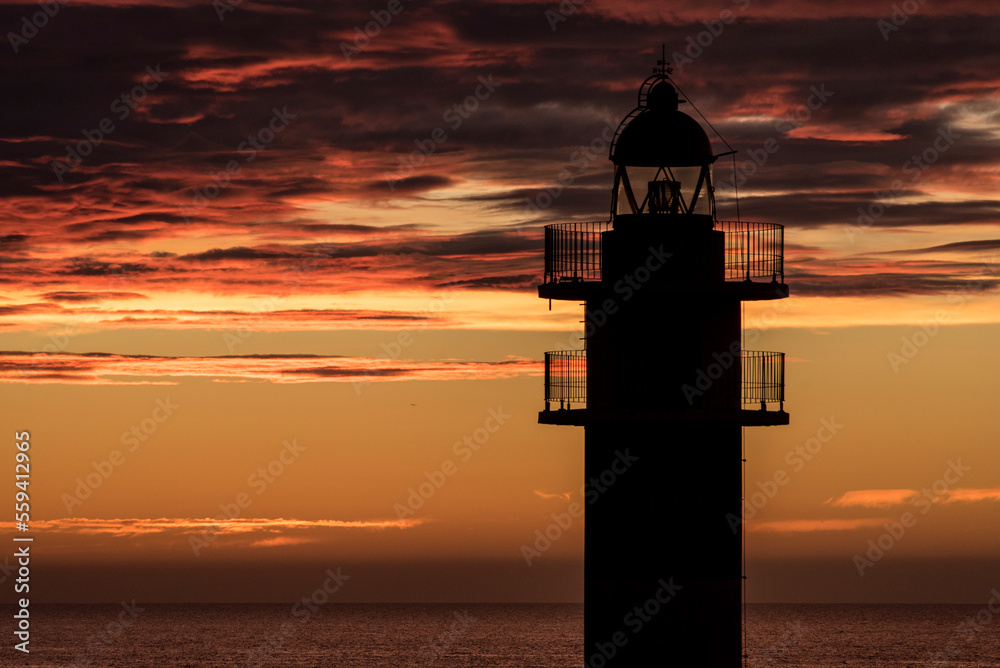 Aguilas Lighthouse at sunrise	