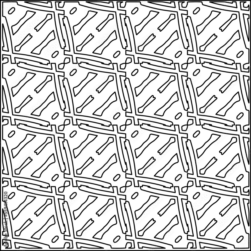 Stylish texture with figures from lines.
Abstract geometric black and white pattern for web page, textures, card, poster, fabric, textile. Monochrome graphic repeating design. Stylish texture with figures from lines.
Abstract geometric black and white pattern for web page, textures, card, poster, fabric, textile. Monochrome graphic repeating design.