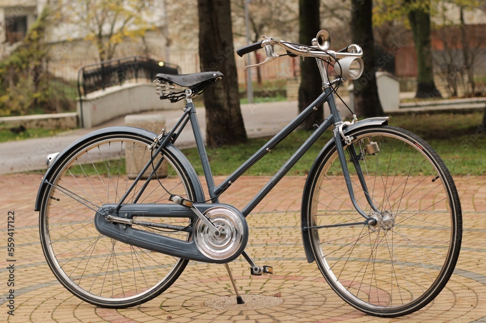 old bicycle in the street