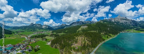 Panorama-Blick über die Region Haldensee im Tannheimer Tal in Tirol