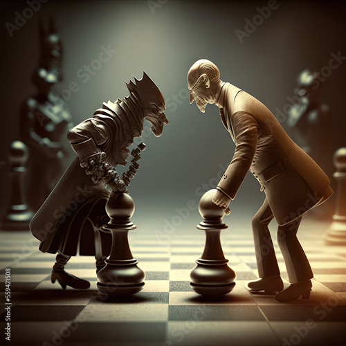 Chess game to development analysis new strategy plan, AI Generate