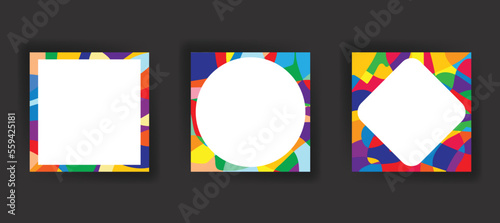 Set Of Digital business marketing banner for social media post template. Colorful Background Theme. Suitable for social media posts and web advertising