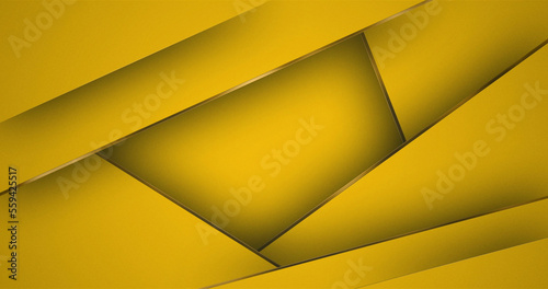 Golden lines luxury on overlap color background. Elegant realistic paper cut style. © K. Vikas