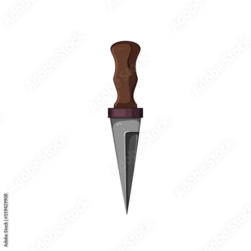 blade medieval weapon cartoon. blade medieval weapon sign. isolated symbol vector illustration