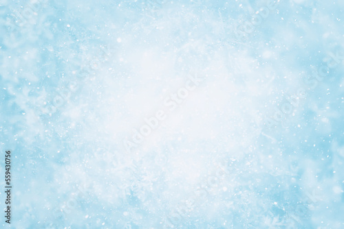 blue snow background abstract blurred