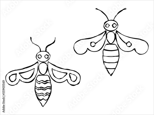 Honey Beehand Drawn Doodle Icon M_2212001