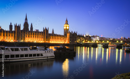 London Westminster City skyline at twilight